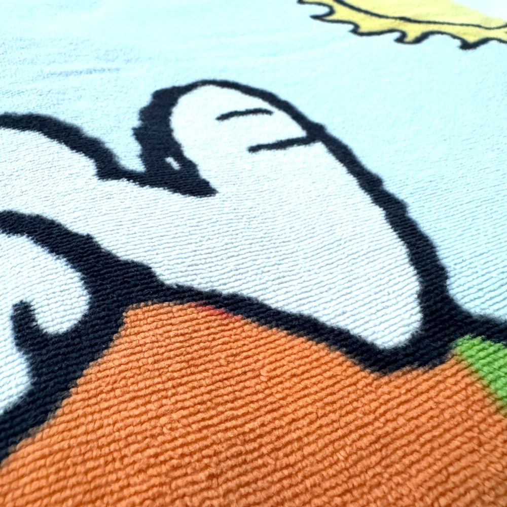 Pottery Barn Kids Peanuts Hooded Towel Kids 30x50 Blue Snoopy Beach Ball Cotton - Picture 5 of 6